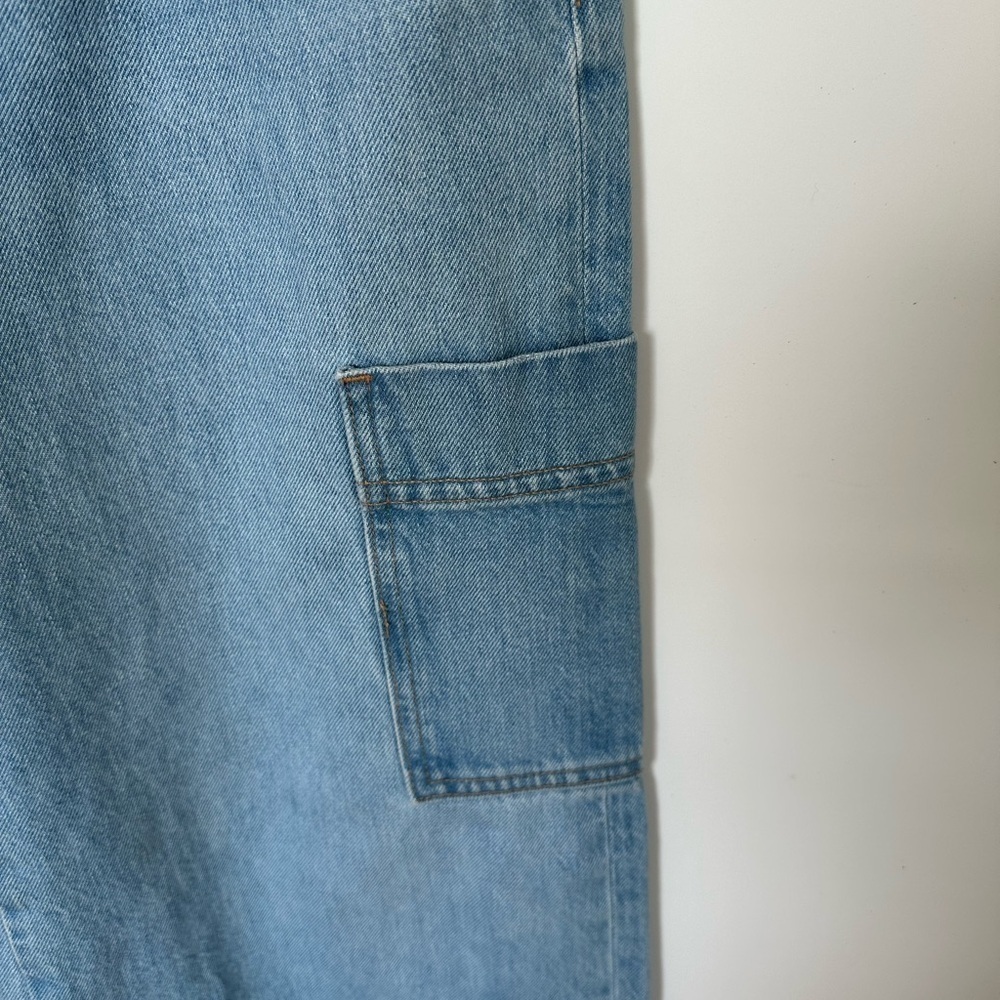 Frame Denim Light Blue Jeans with Silver Button 100%cotton - Picture 6 of 15